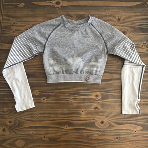 Women's Unbranded Gray White Crop Top S